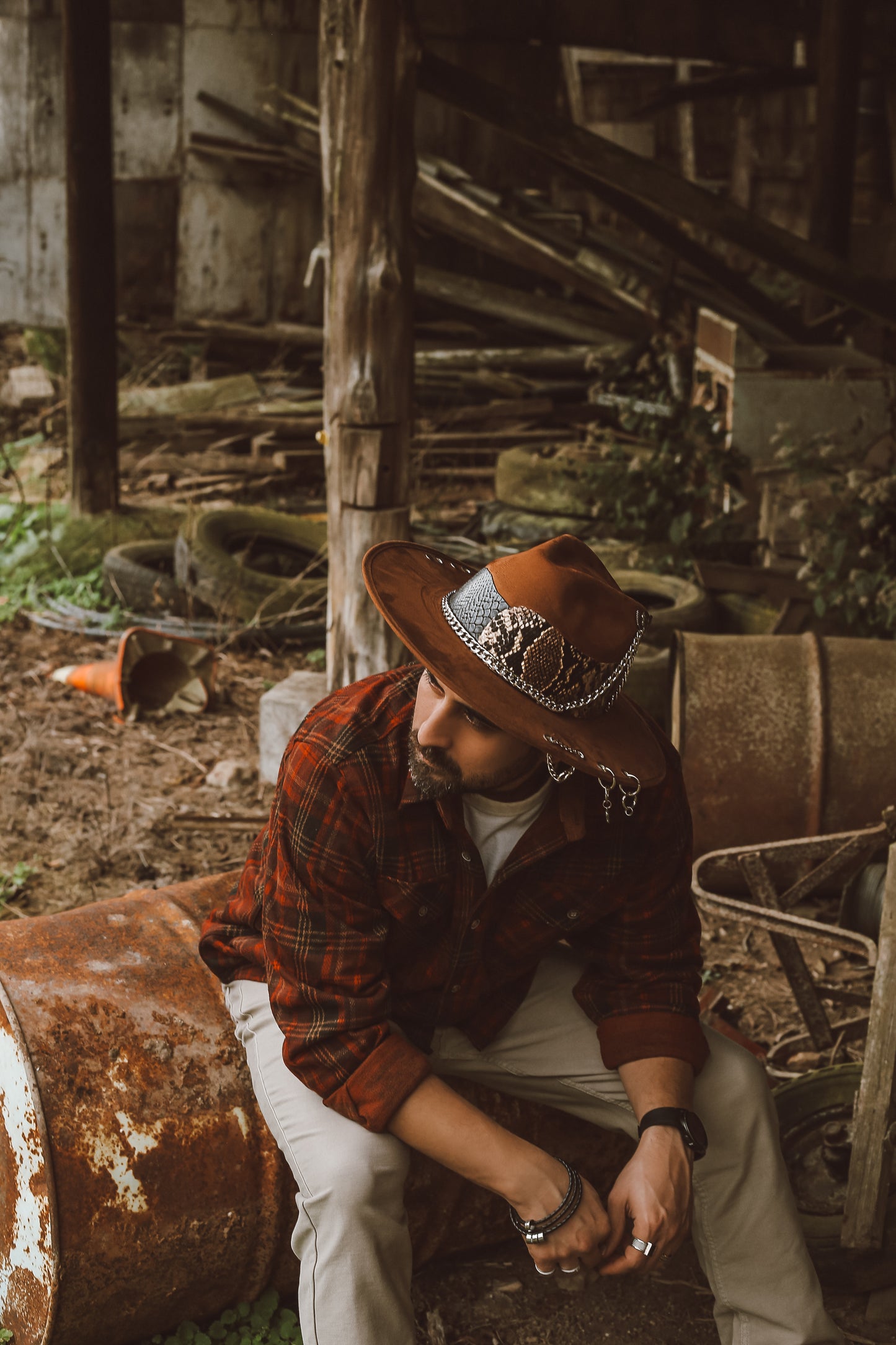Western Fedora "Death Valley" in Smoked Cinnamon