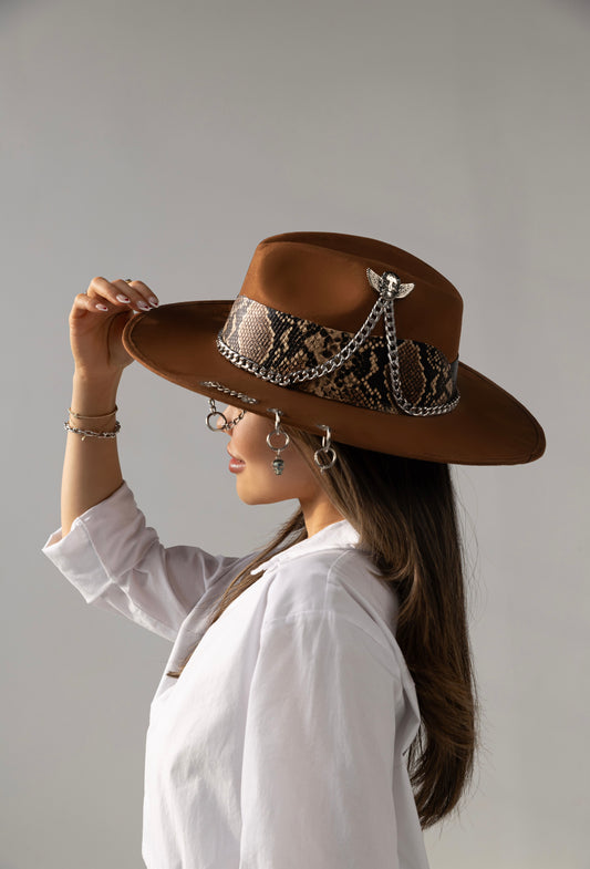 Western Fedora "Death Valley" in Smoked Cinnamon