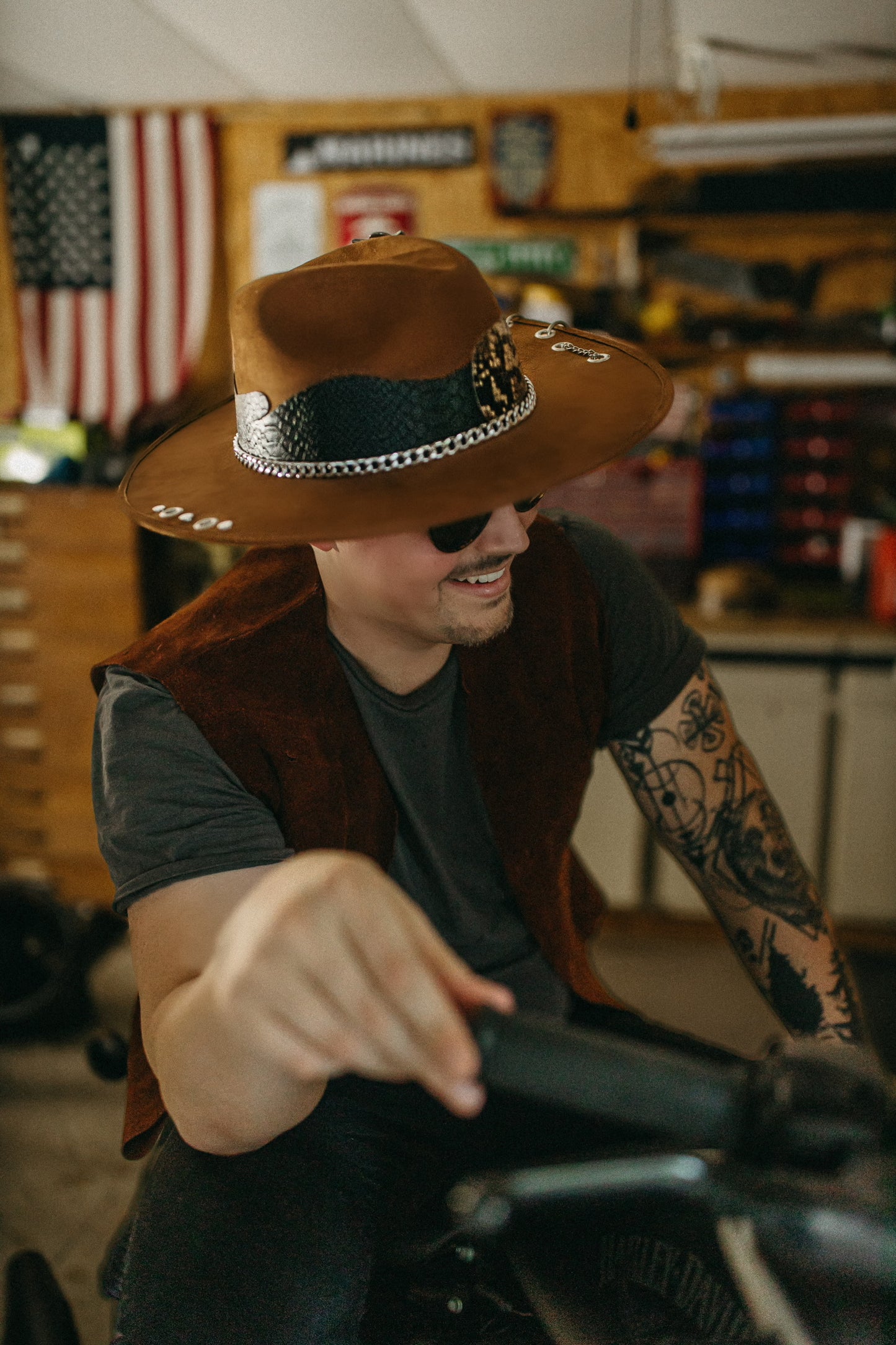 Western Fedora "Death Valley" in Smoked Cinnamon